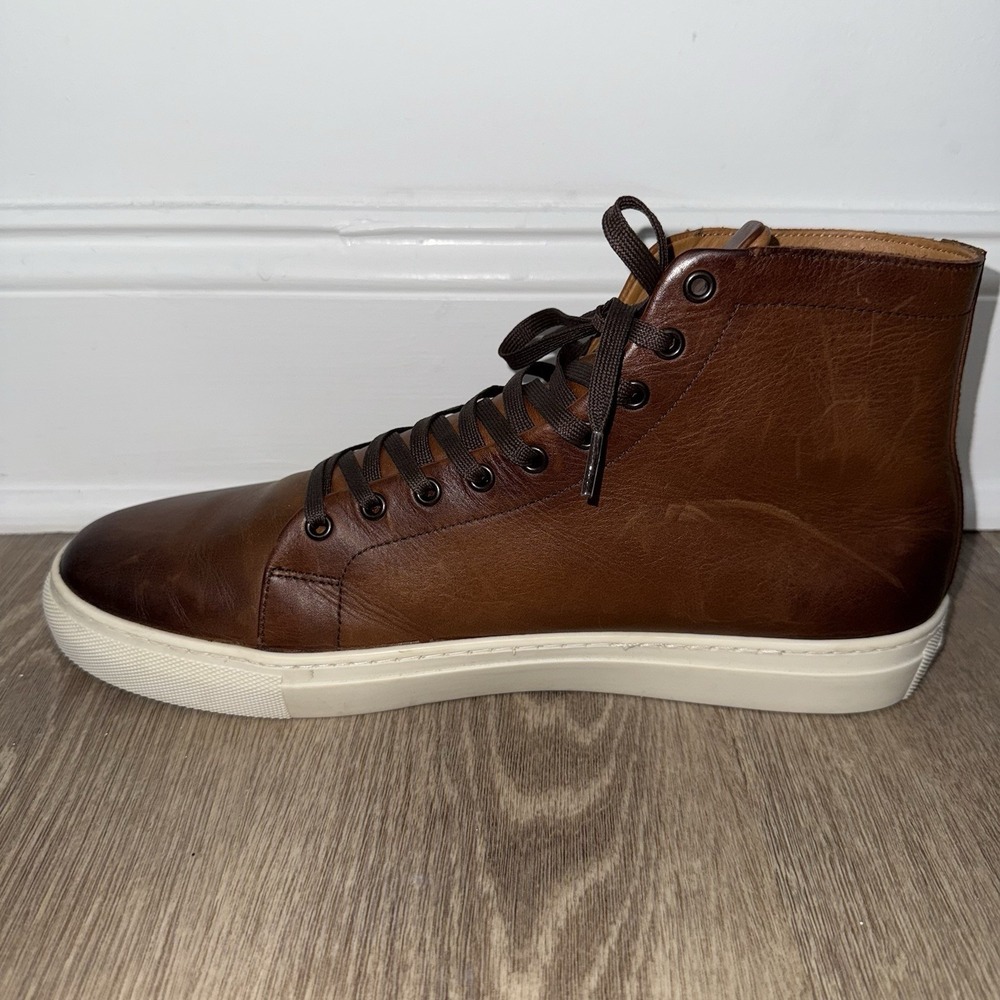 Thursday Boot Co Premier High Top Shoes Sneakers Men's 13 Light Brown Leather - Picture 6 of 10